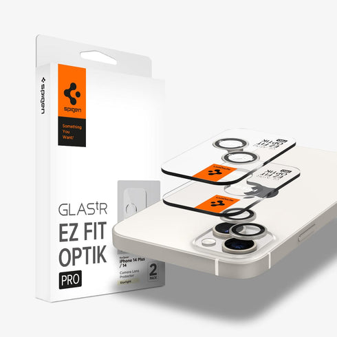 AGL07163 - iPhone 15 Pro / 15 Pro Max Optik Pro Lens Protector in natural titanium showing the device